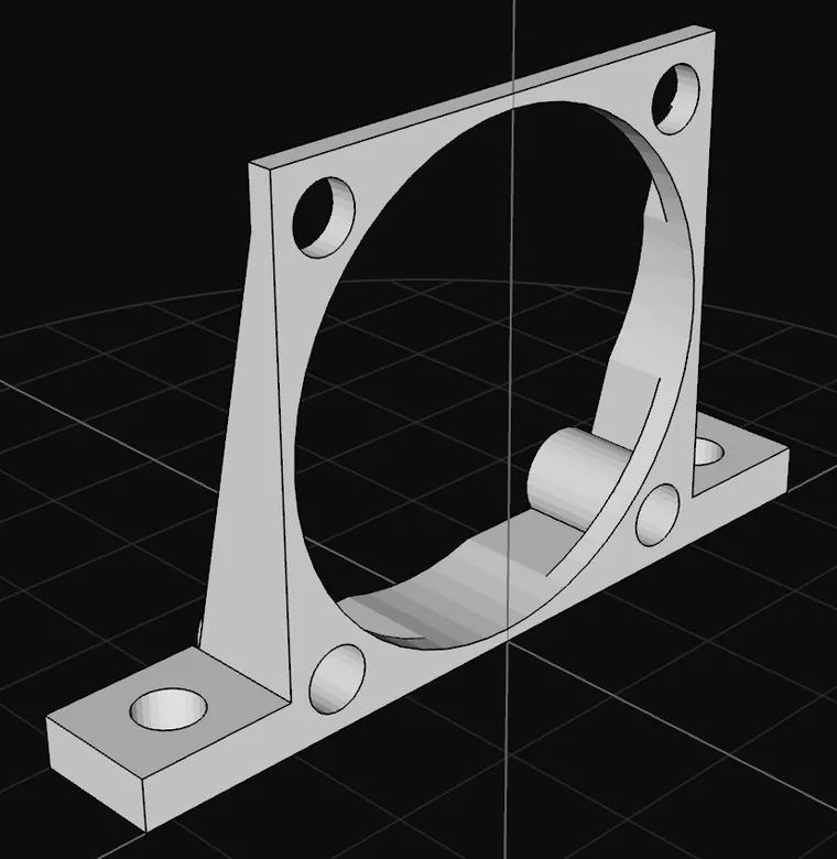 3D model dílu v modelovacím programu, připravený k tisku